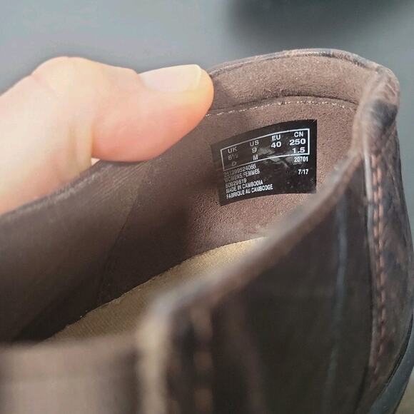 Clarks Collection Soft Cushion Shoes Women’s 9 Brown Leather Loafers Clogs Slip - Picture 5 of 8